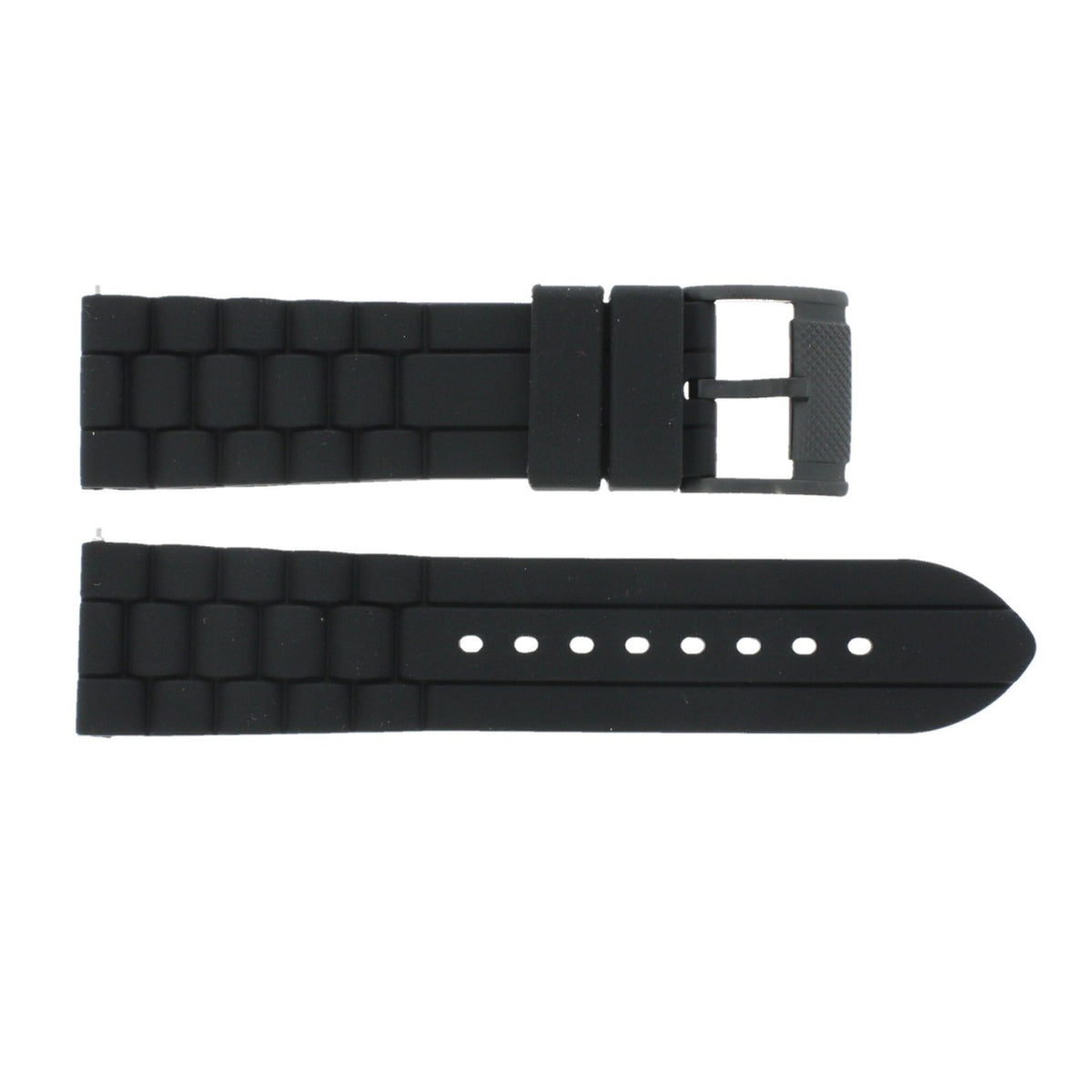 Fossil Machine Chronograph Black Dial Black Silicone Strap Watch for Men - FS4487
