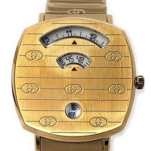 Gucci Grip Yellow Gold Dial Yellow Gold Steel Strap Unisex Watch -  YA157403