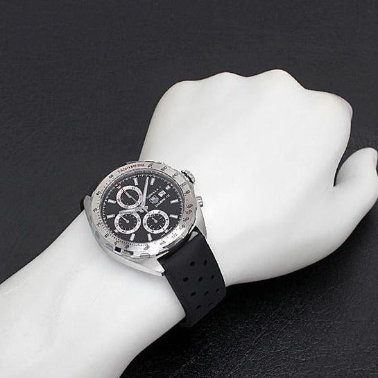 Tag Heuer Formula 1 Calibre 16 Black Dial Black Leather Strap Watch for Men - CAZ2010.FT8024