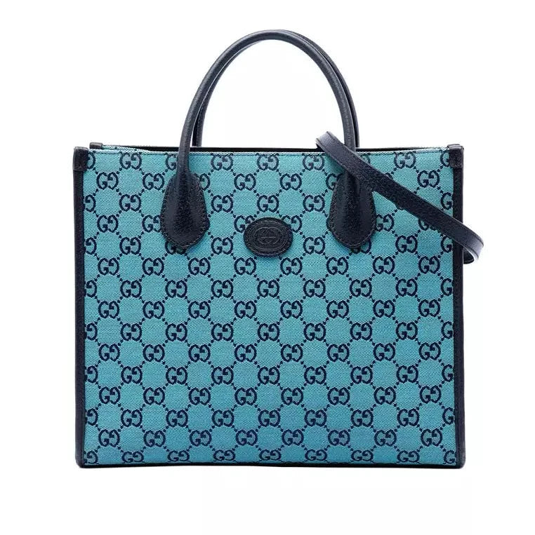 Gucci Calfskin Tote Bag – Blue