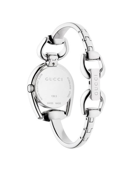 Gucci Horsebit Collection Diamonds Mother of Pearl Dial Silver Steel Strap Watch For Women - YA139506