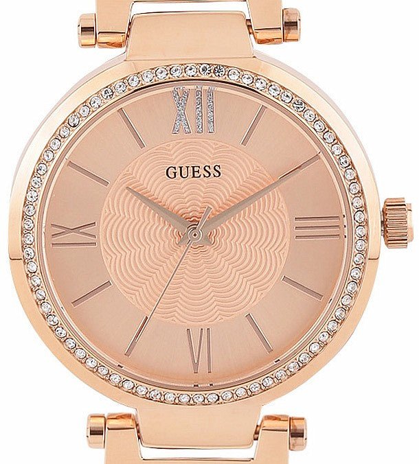 Guess Soho Rose Gold Dial Stainless Steel Watch For Women - W0638L4