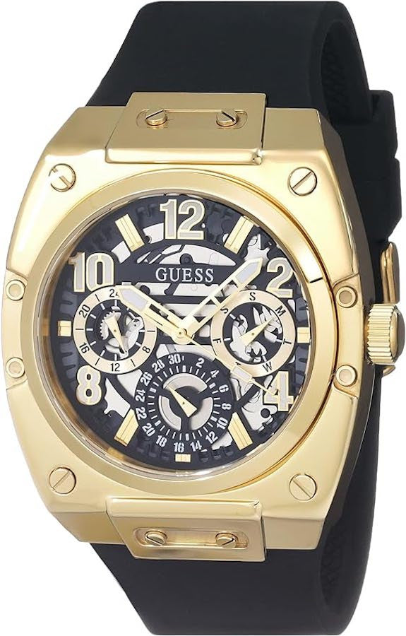 Guess Prodigy Black Dial Black Silicone Strap Watch For Men - GW0569G2