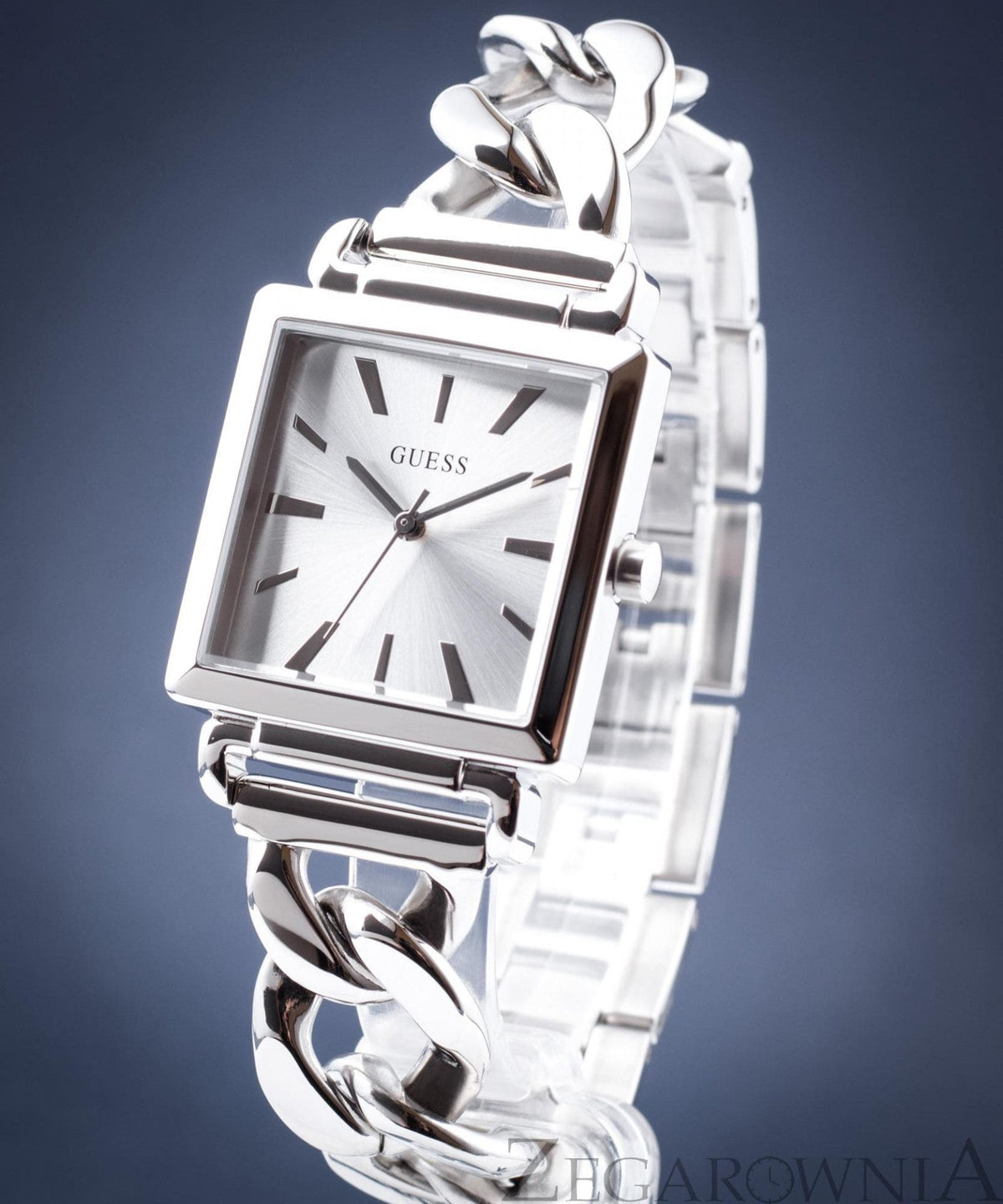 Guess Vanity Silver Dial Silver Steel Strap Watch for Women - W1029L1
