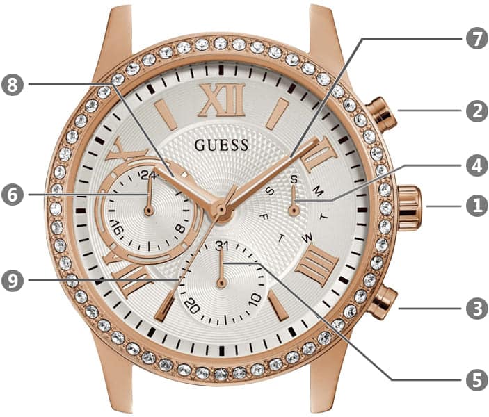 Guess Solar White Dial White Rubber Strap Watch For Women - W1135L1