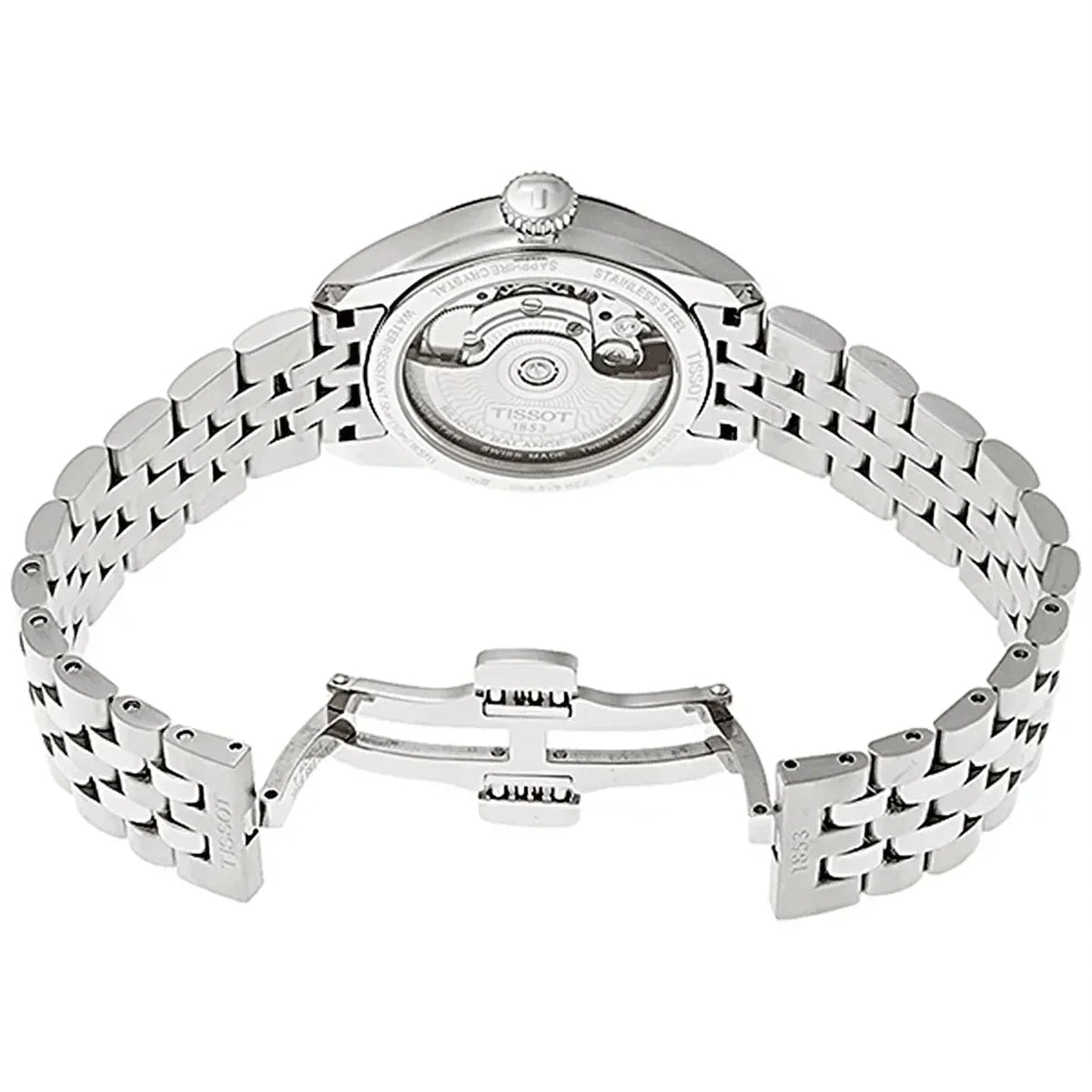 Tissot Ballade Powermatic 80 Automatic Mother of Pearl Dial Silver Steel Strap Watch For Women - T108.208.11.117.00