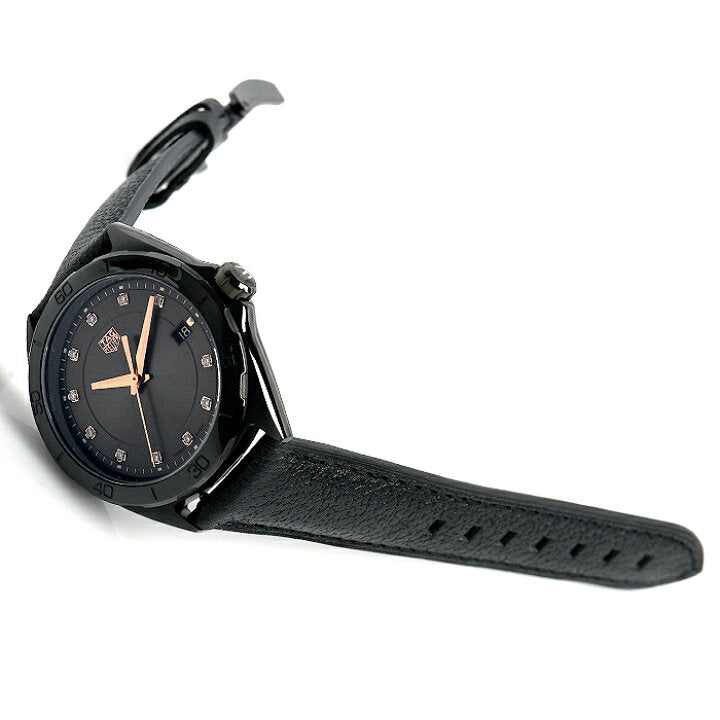 Tag Heuer Formula 1 Quartz Diamonds Black Dial Black Leather Strap Watch for Women - WBJ1317.FC8230