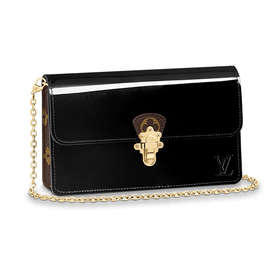 Louis Vuitton Cherrywood Chain Wallet Bag - Black