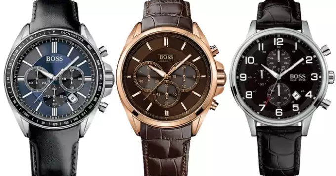Hugo Boss Driver Chronograph Brown Dial Brown Leather Strap Watch For Men - HB1513093