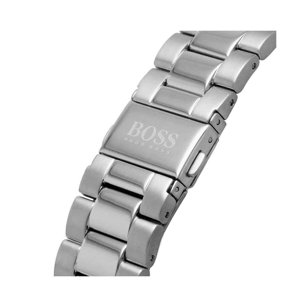 Hugo Boss Admiral Chronograph Blue Dial Silver Steel Strap Watch for Men - 1513907