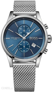 Hugo Boss Jet Chronograph Blue Dial Silver Mesh Bracelet Watch for Men - 1513441