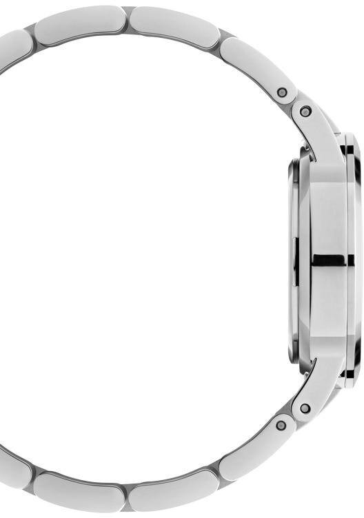 Daniel Wellington Iconic Link Black Dial Silver Steel Strap Watch For Women - DW00100206