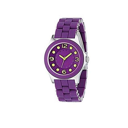 Marc Jacobs Pelly Purple Dial Purple Silicone Strap Watch for Women - MBM2505