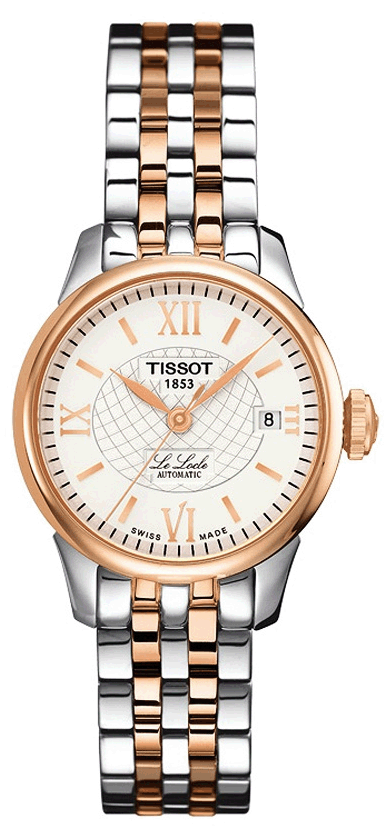 Tissot Le Locle Automatic Small Lady Silver Dial Two Tone Steel Strap Watch For Women - T41.2.183.33