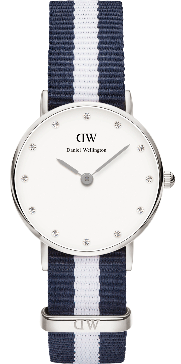 Daniel Wellington Classy Glasgow White Dial Two Tone NATO Strap Watch For Women - DW00100074