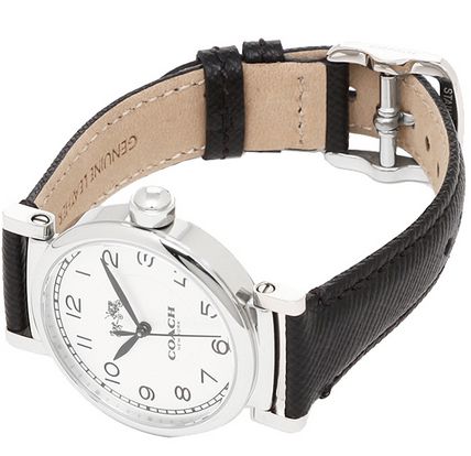 Coach Madison White Dial Black Leather Strap Watch for Women - 14502406