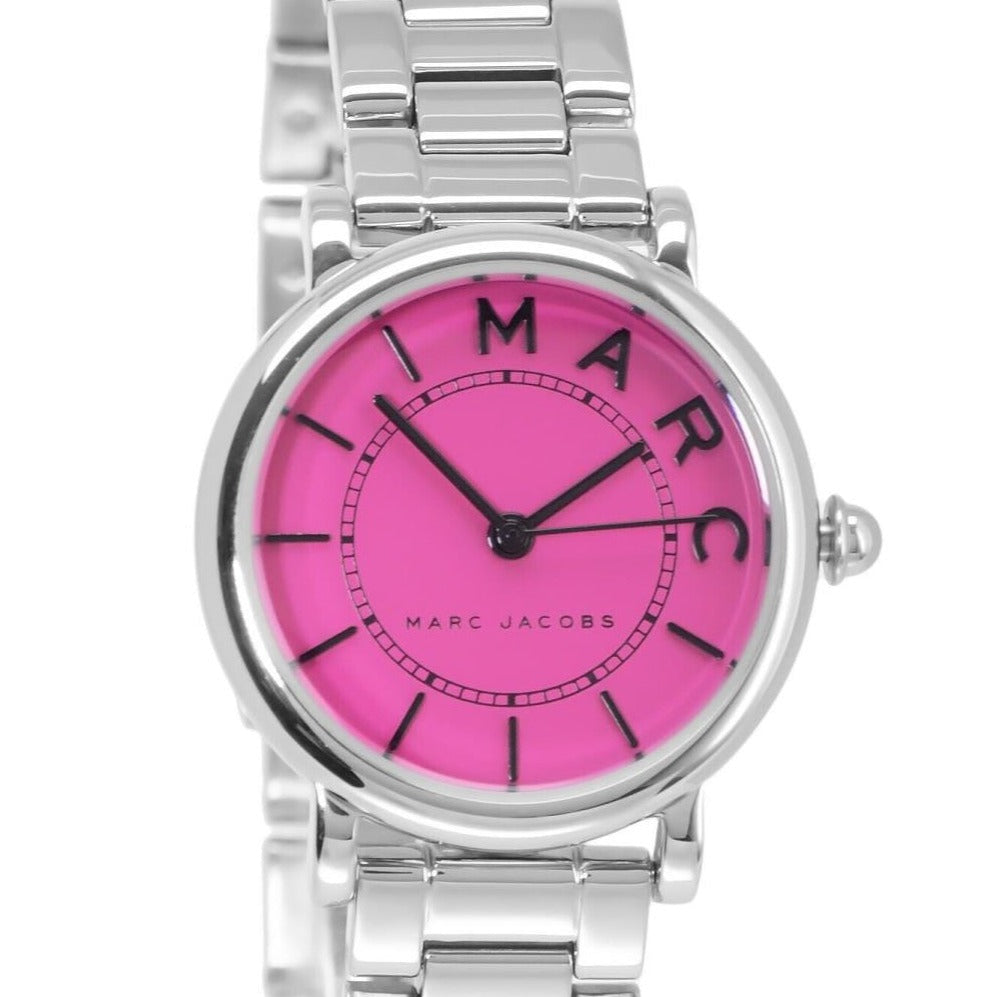 Marc Jacobs Roxy Pink Dial Silver Steel Strap Watch for Women - MJ3528