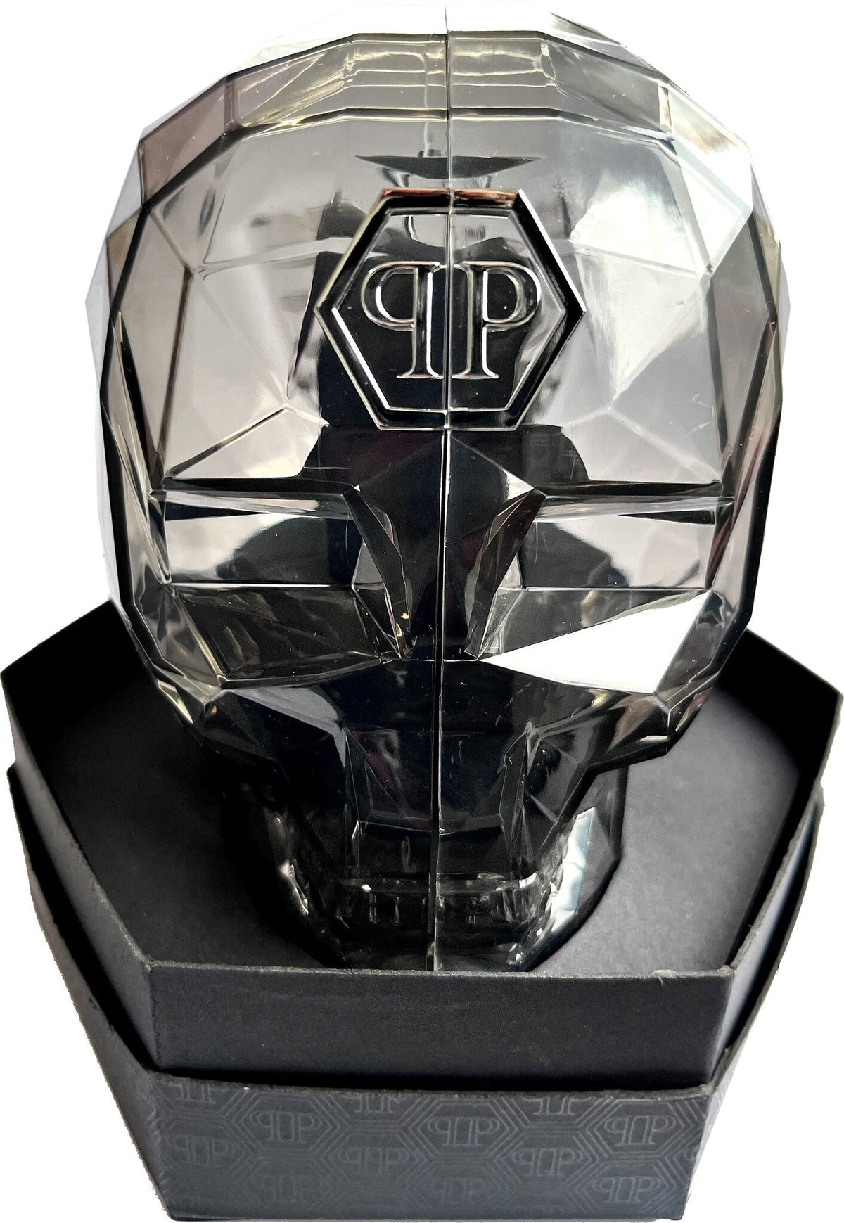 Philipp Plein Hexagon Phantom Black Dial Black Silicone Strap Watch For Men- PWPUA0524