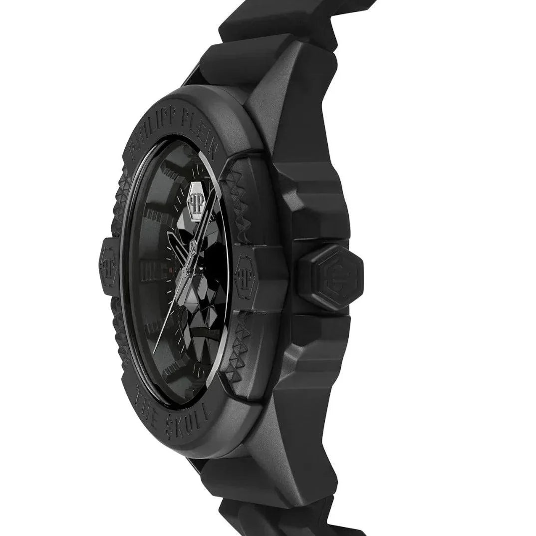 Philipp Plein The Skull Black Dial Black Silicone Strap Watch for Men - PWAAA0721