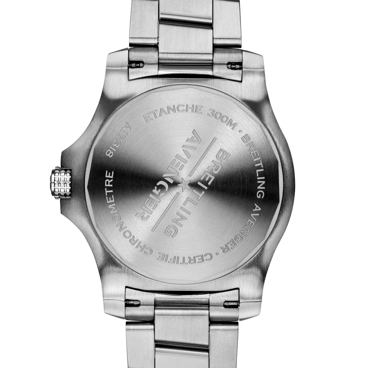 Breitling Avenger Automatic 43mm Black Dial Silver Steel Strap Watch for Men - A17318101B1A1