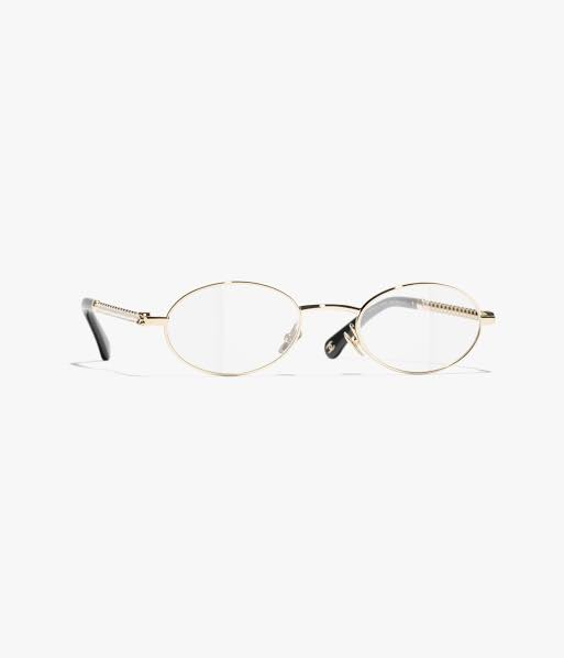 Chanel Women Oval Metal & Imitation Pearl Optical Frames Glasses CH2228H
