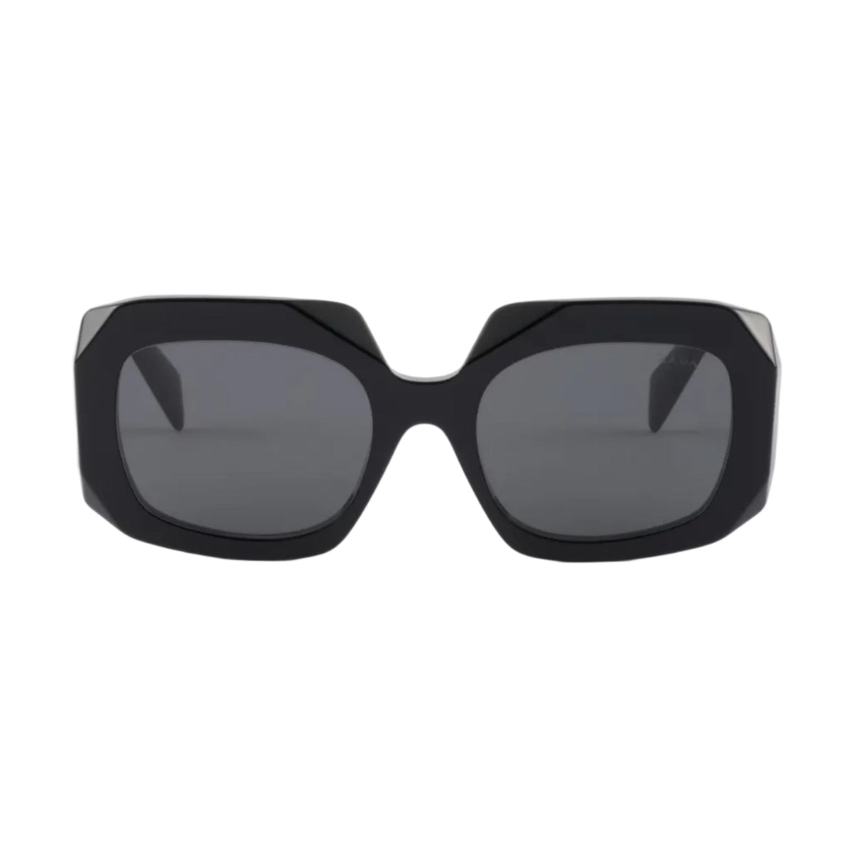 Prada Women Geometric Frame Black Sunglasses