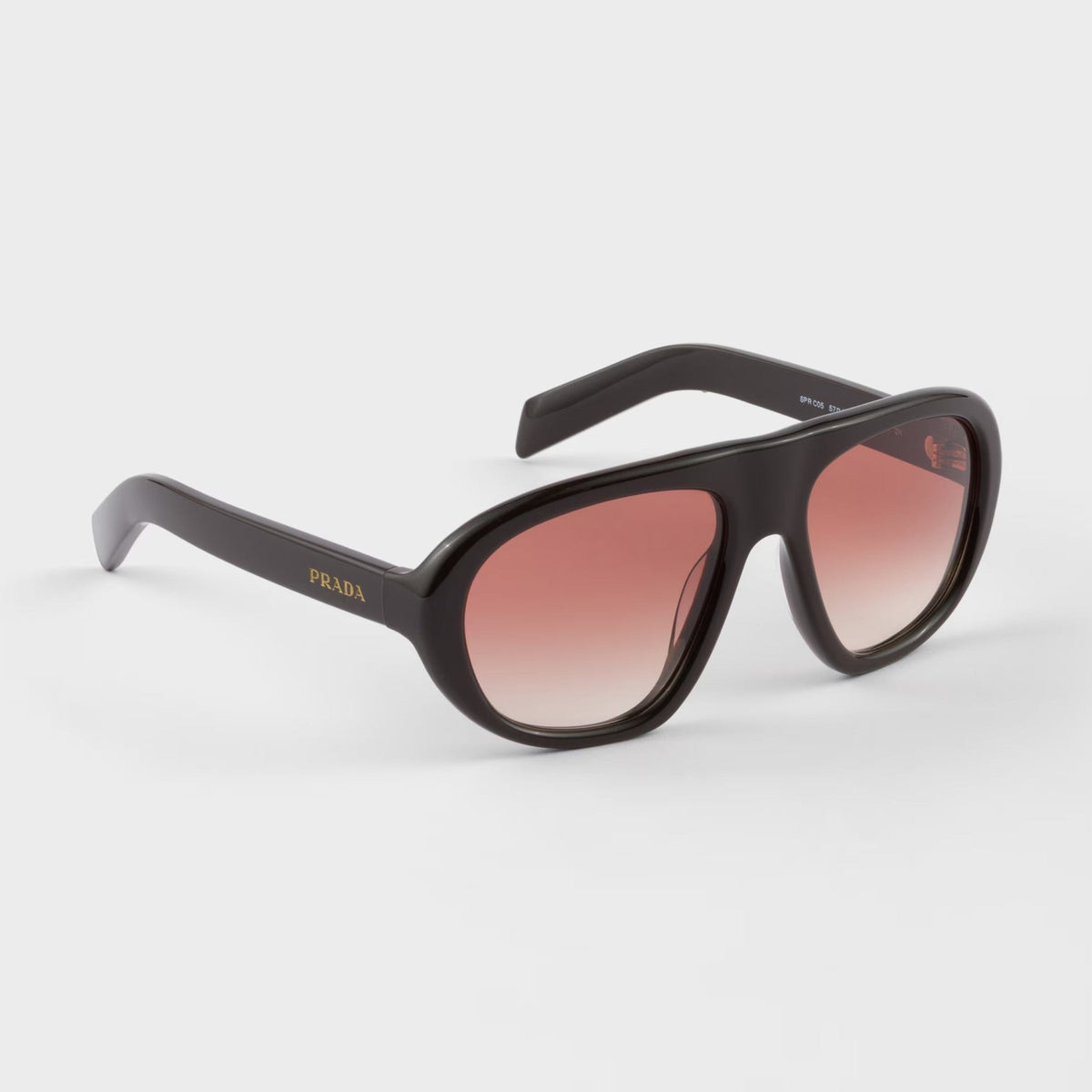 Prada Women Oversized Frame Cigar Brown Sunglasses