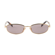 Prada Women Rectangle Frame Gold Sunglasses