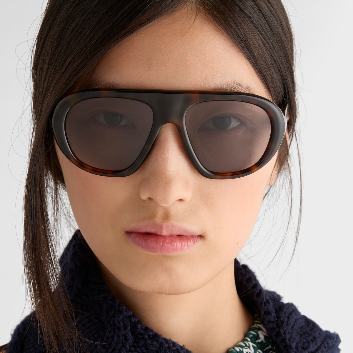 Prada Women Oversized Frame Brown Sunglasses