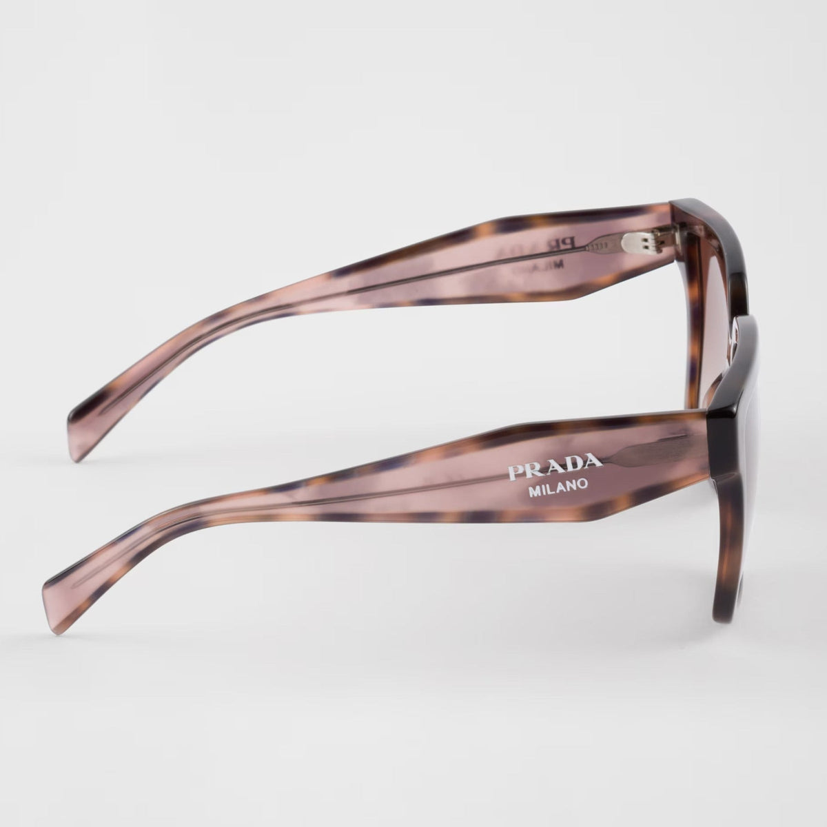 Prada Women Rectangular Frame Caramel Brown Sunglasses