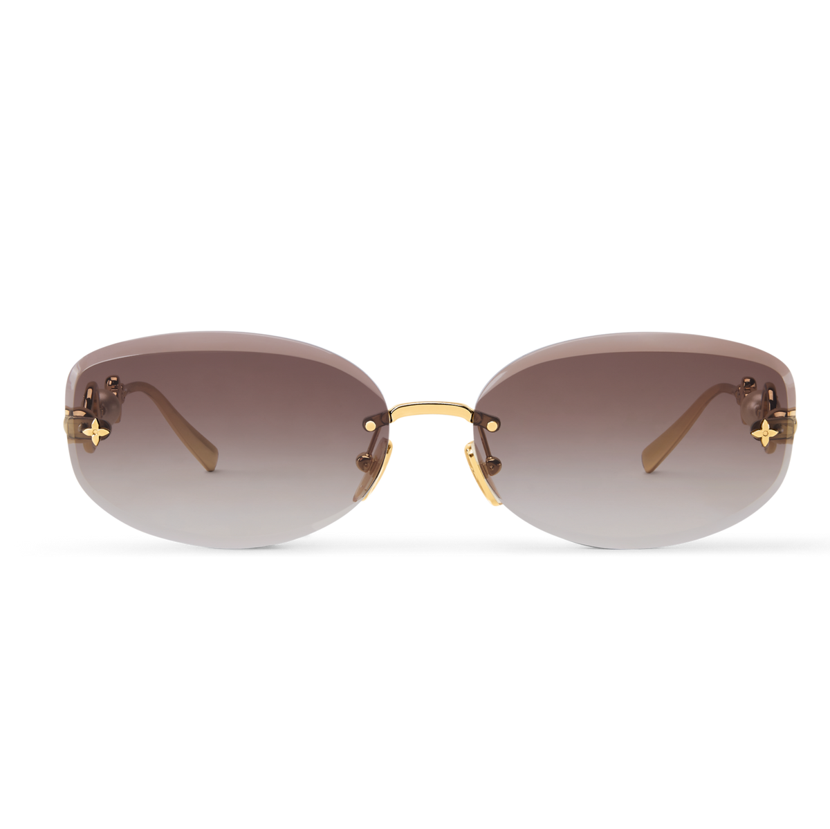 Louis Vuitton Women Oval Frame Royal Gold Sunglasses