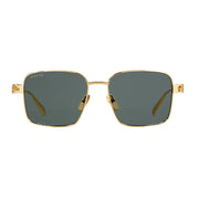 Gucci Women Square Frame Light Gold Sunglasses