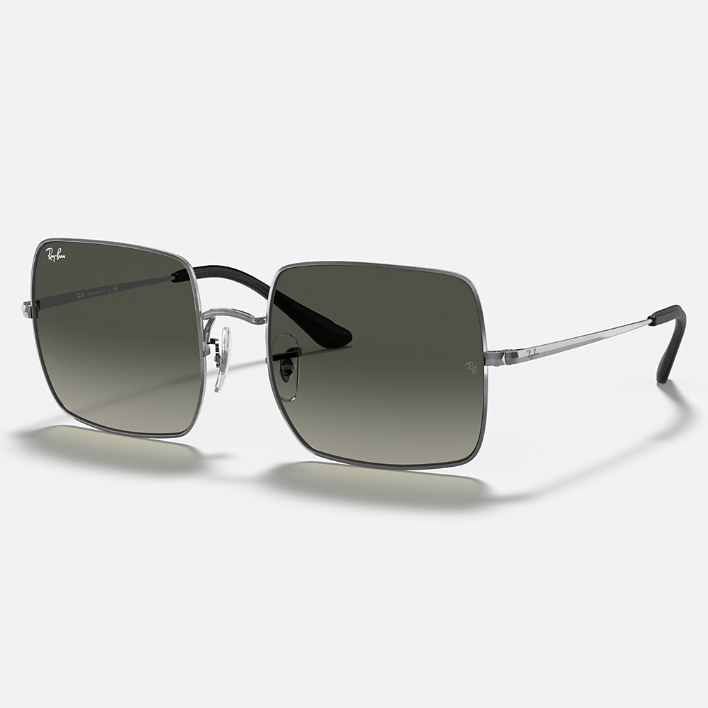 Ray Ban Men Square Frame Metallic Gunmetal Sunglasses