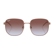 Ray Ban Women Irregular Polished Rose Gold Sunglasses