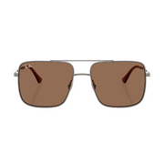 Ray Ban Women Square Frame Steel Silver Sunglasses