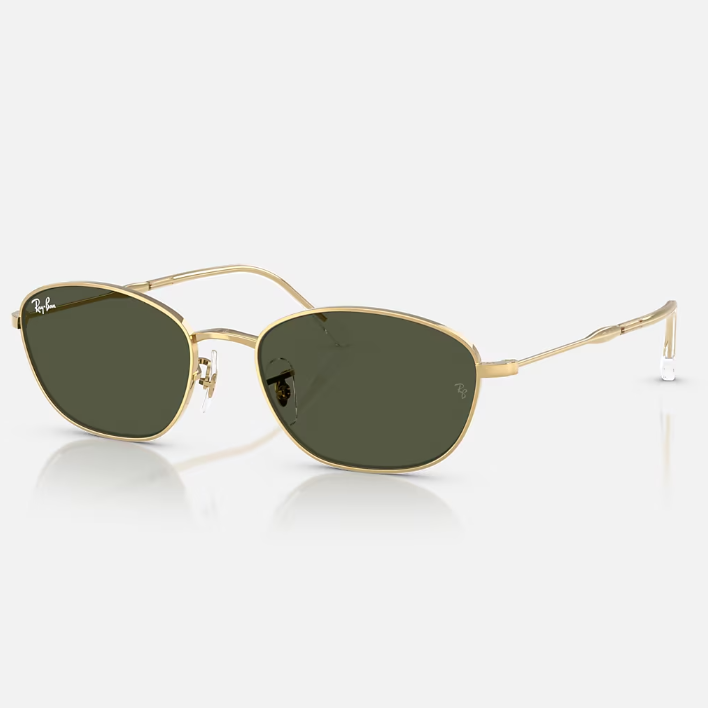 Ray Ban Women Irregular Frame Glitter Gold Sunglasses