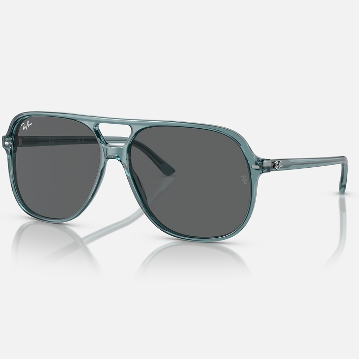 Ray Ban Women Square Frame Transparent Blue Bio Sunglasses