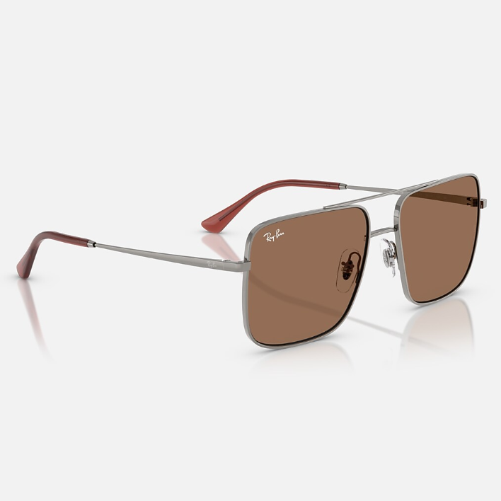 Ray Ban Women Square Frame Steel Silver Sunglasses
