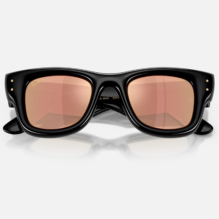 Ray Ban Women Square Frame Polished Black Sunglasses