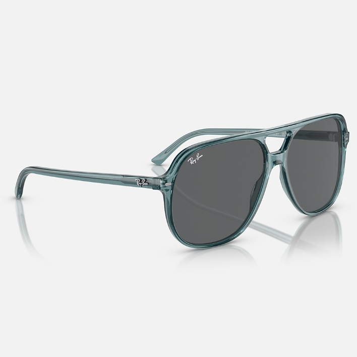 Ray Ban Women Square Frame Transparent Blue Bio Sunglasses