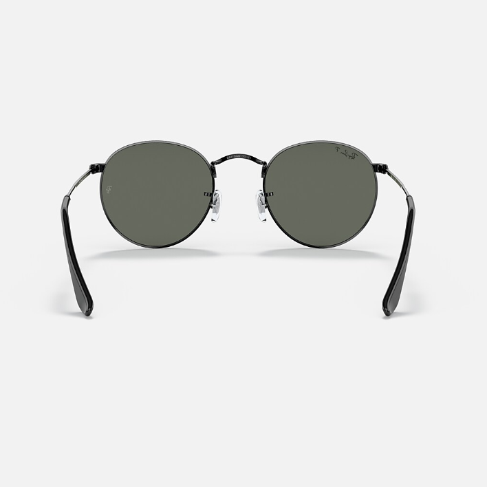 Ray Ban Women Round Frame Caviar Black Sunglasses