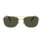 Ray Ban Women Rectangle Frame Shimmer Gold Sunglasses