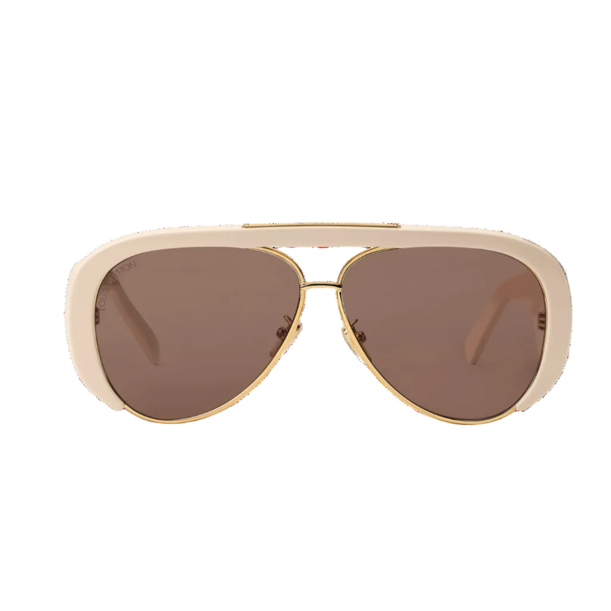 Louis Vuitton Women Pilot Frame Cream Sunglasses