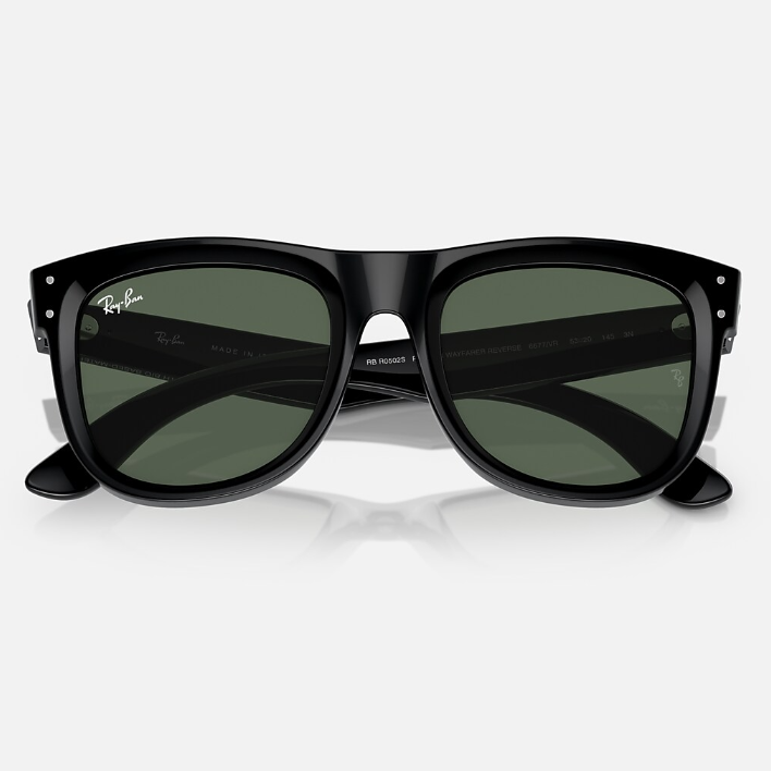 Ray Ban Women Square Frame Washed Black Sunglasses