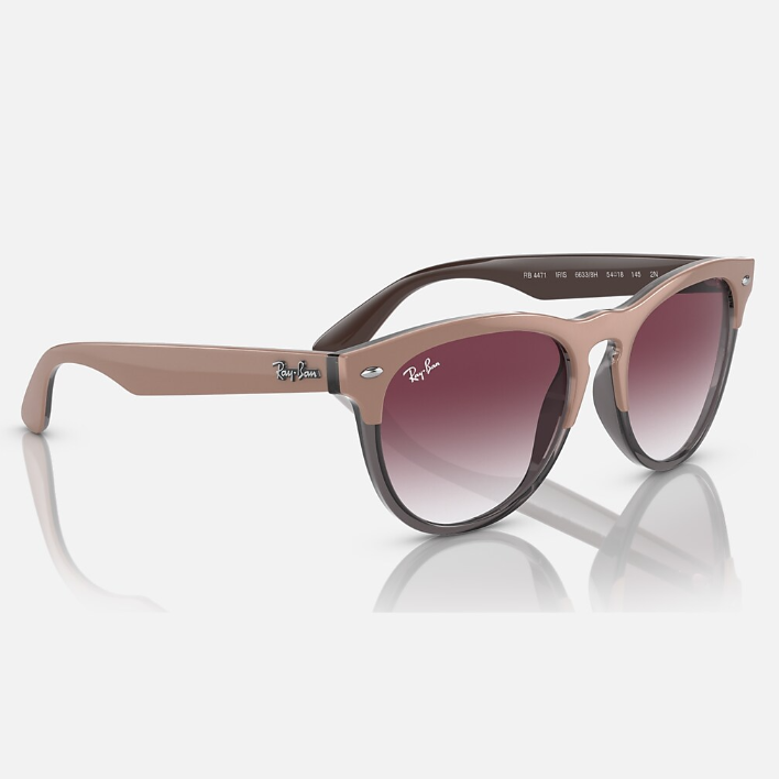 Ray Ban Women Phantos Frame Polished Beige Sunglasses