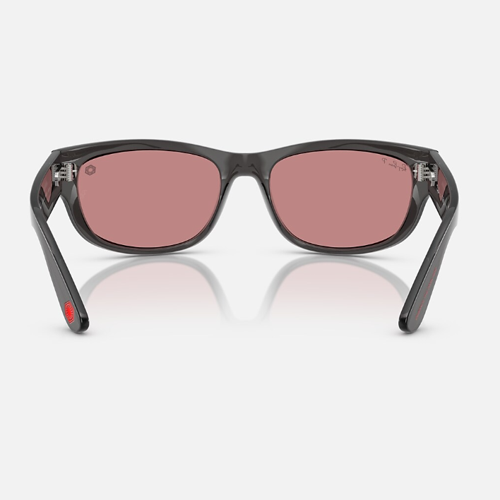 Ray Ban Men Pillow Frame Transparent Black Sunglasses