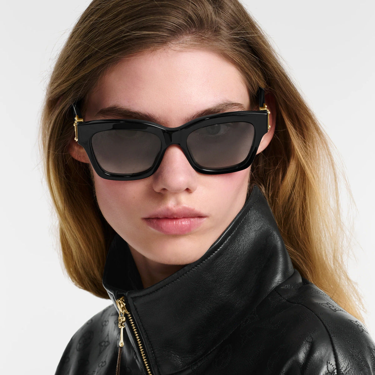 Louis Vuitton Women Square Frame Ebony Sunglasses