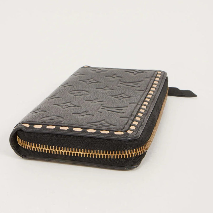 Louis Vuitton Monogram Empreinte Zippy Wallet - Black