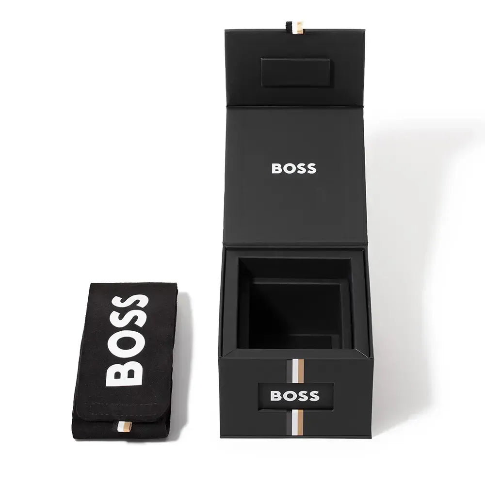Hugo Boss Candor Automatic Black Dial Silver Steel Strap Watch for Men - 1514117