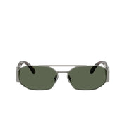 Versace Men Geometric Frame Gun Metal Sunglasses